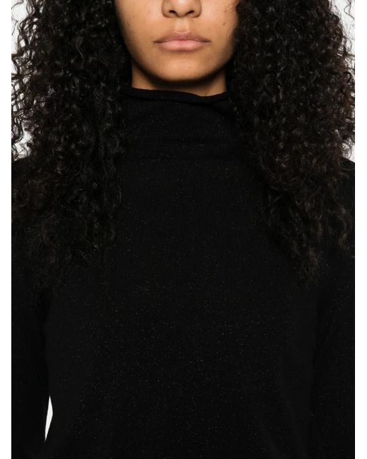 Gran Sasso Black Roll-Neck Sweater