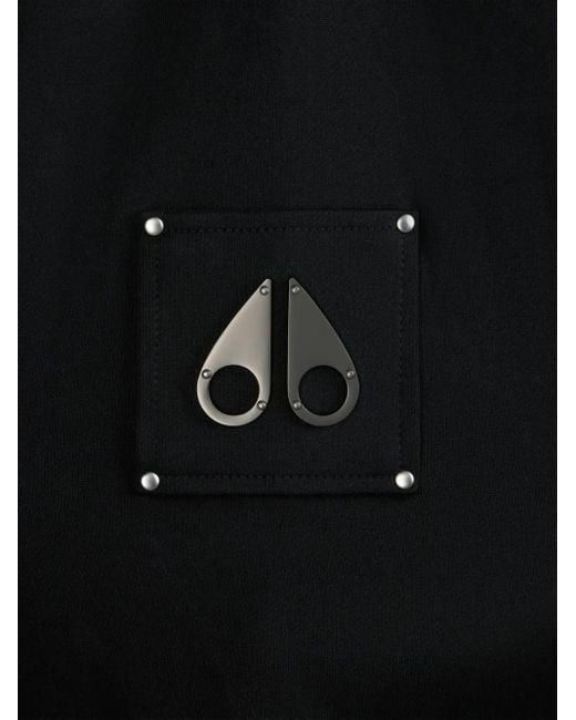 Moose Knuckles Black Logo-Appliqué Sweatshirt for men