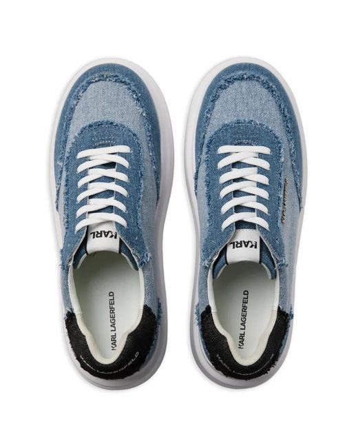 Karl Lagerfeld Blue Anakapri Denim Sneakers