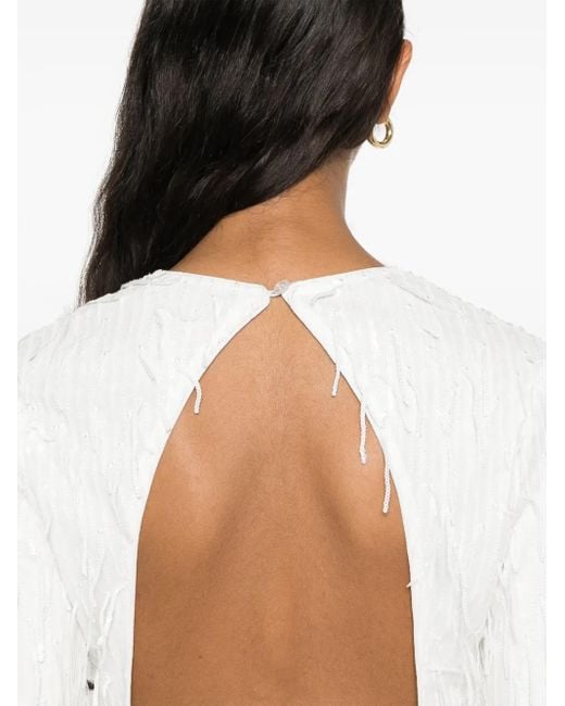 strapless open back dress SPINE OPEN BACK SIDE DROP (MINI DRESS)