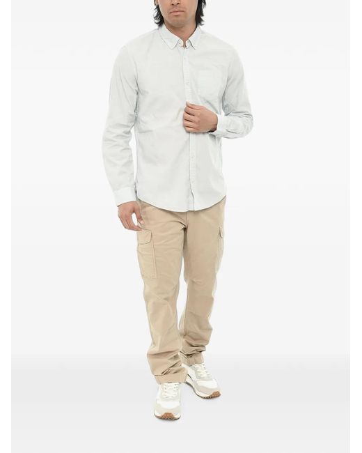 Woolrich White Chemise À Boutonnière for men