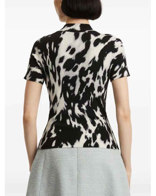 Oscar de la Renta プリント Tシャツ Black