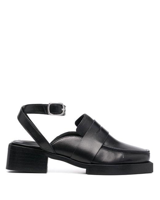 Each x Other Black Tresor 45mm Square-toe Loafers