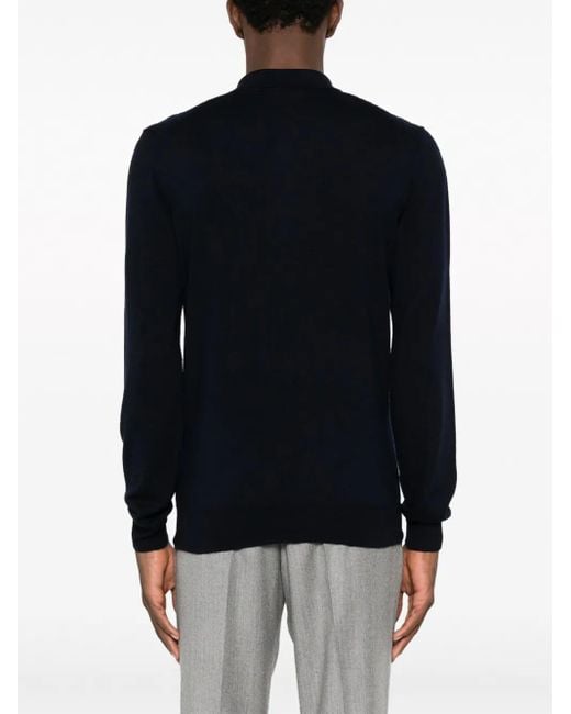 Polo En Laine Vierge Corneliani pour homme en coloris Blue