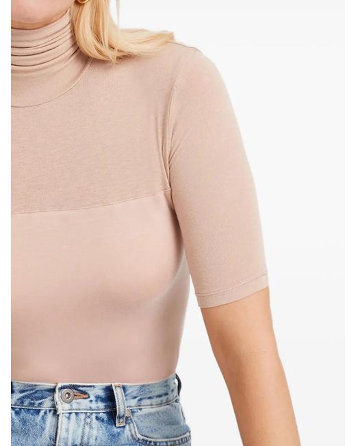 MARCELLA Blue Niko Sheer-Eck Top