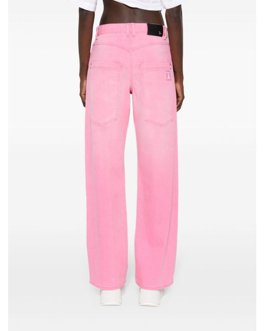 Patrizia Pepe Low Waist Straight Jeans in het Pink