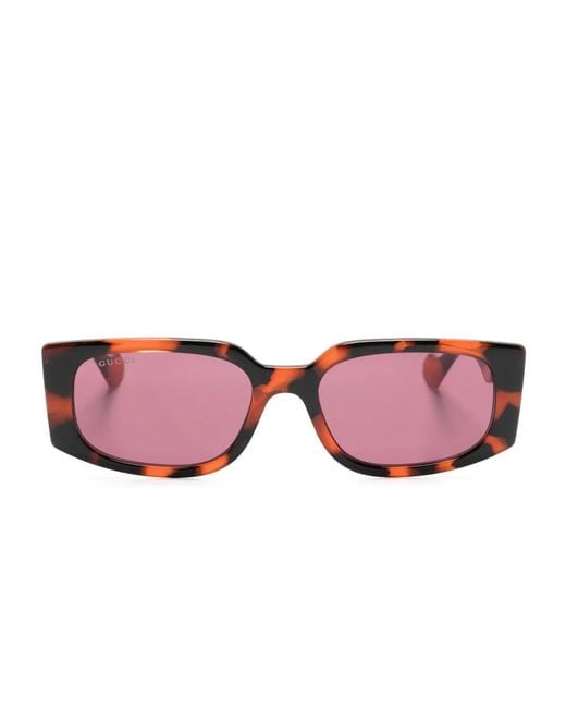 Gucci Pink Lunettes De Soleil À Effet Écailles De Tortue