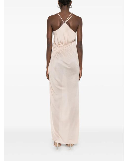 Blumarine Crêpe Maxi-Jurk in het White