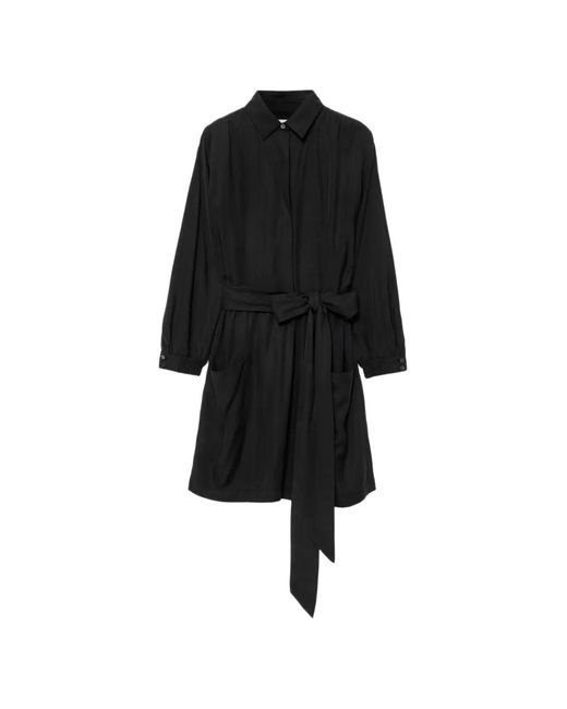 AllSaints Black Noora Shirt Mini Dress