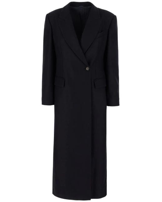 Brunello Cucinelli Black Double-Breasted Coat