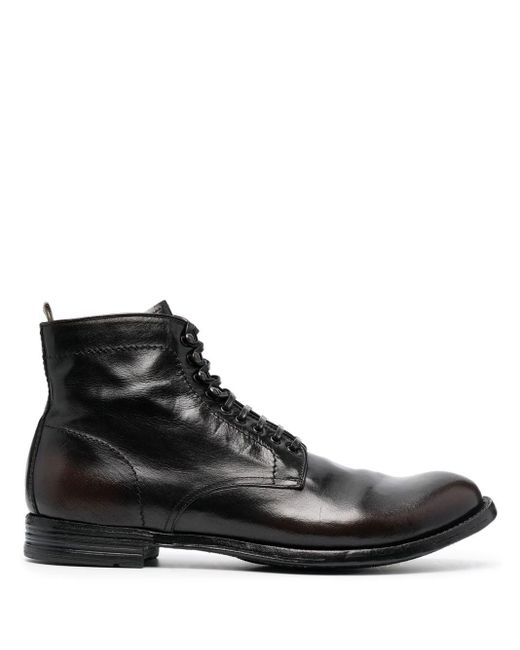 Officine Creative Tonal Lace-up Boots in Black for Men Mens Shoes Boots Formal and smart boots 