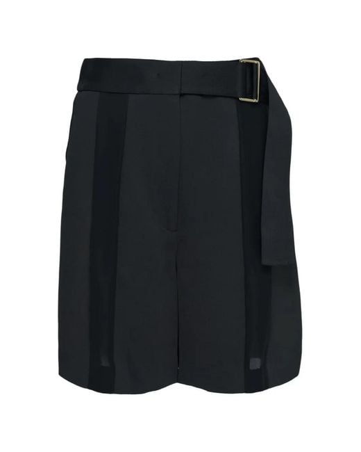 Club21 Black Sloane Belted Shorts