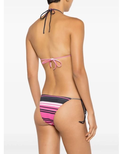 Clube Bossa Pink Gestreiftes Aava Bikinioberteil