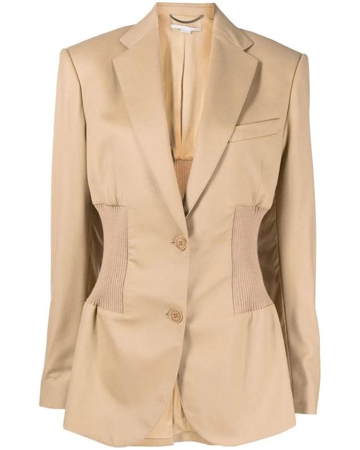 Stella McCartney Natural Banded Single-Breasted Blazer