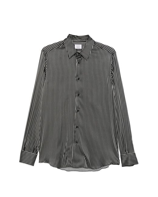 Mazzarelli Gray Striped Shirt for men