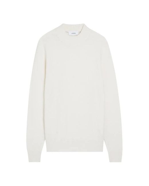 Lardini White Mock-Neck Sweater for men