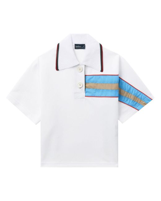 Kolor Blue Stripe-panel Polo Shirt