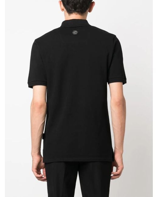 Polo Skull & Bones di Philipp Plein in Black da Uomo