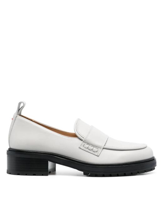 Aeyde Gray Ruth 40Mm Round-Toe Loafers