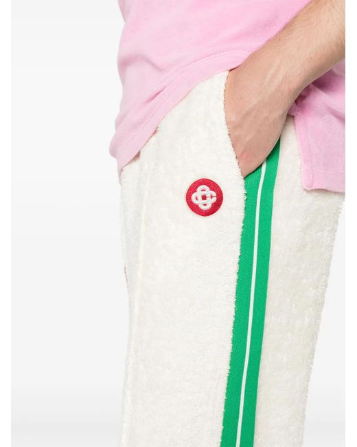 Casablanca White Summer Towelling Track Pants for men