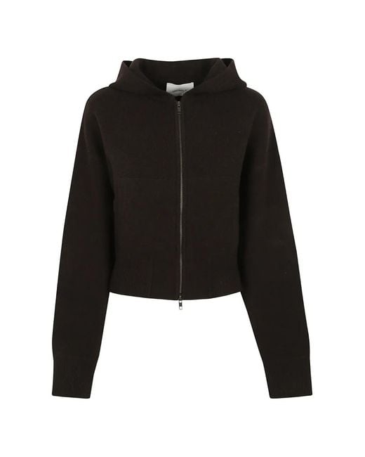 Lisa Yang Black Zip-Up Hooded Cardigan