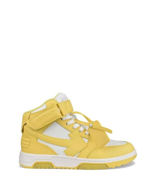 Off-White c/o Virgil Abloh Yellow Out Of Office Mid Sneakers for men