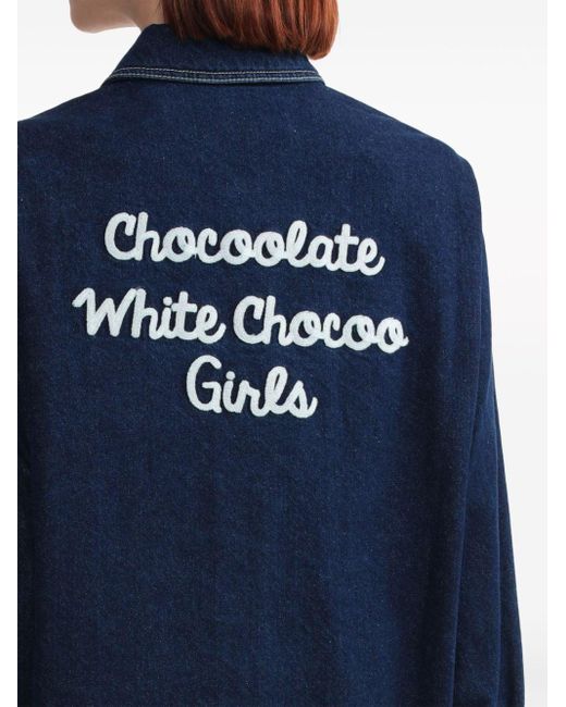 Chocoolate Blue Logo-print Denim Jacket