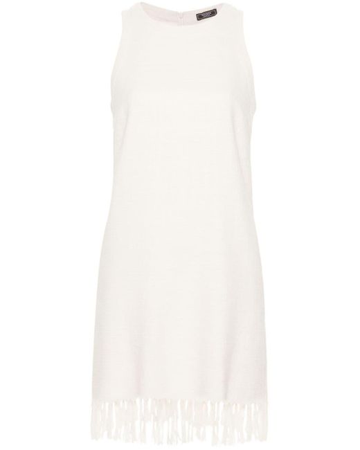 Peserico Mini-jurk Met Franje in het White