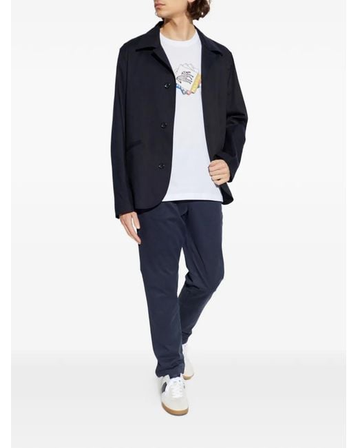 Paul Smith Blue Button Notched Jacket for men