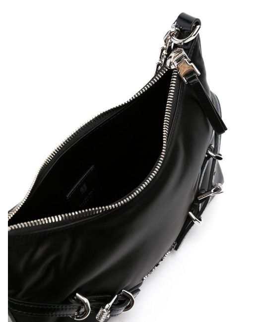 Givenchy Black "voyou" Logo-print Shoulder Bag