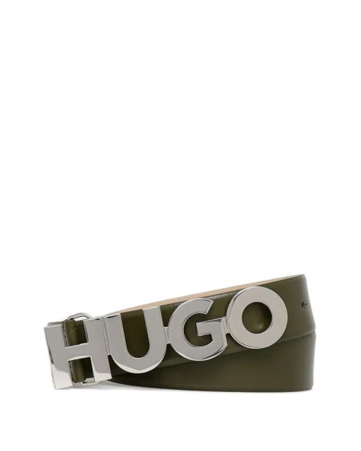 HUGO Green Logo-Buckle Belt
