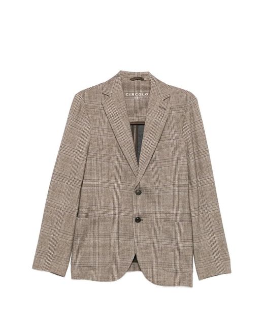 Circolo 1901 Geruite Blazer in het Brown voor heren