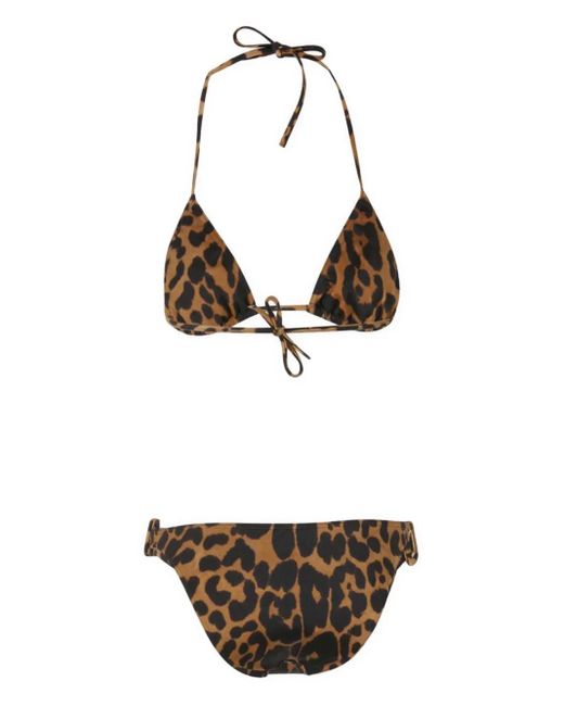 Tom Ford Metallic Leopard-Print Bikini
