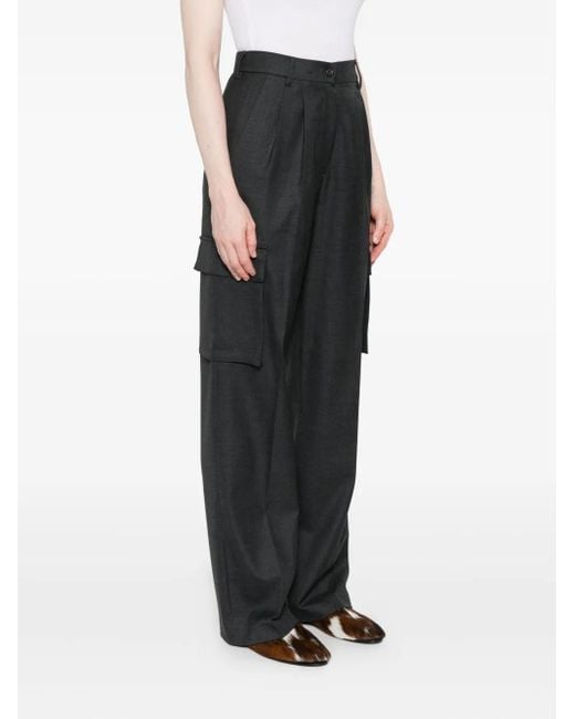 Herno Gray Cargo Trousers