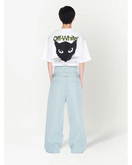 Off-White c/o Virgil Abloh Blue Double-Waist Trousers for men