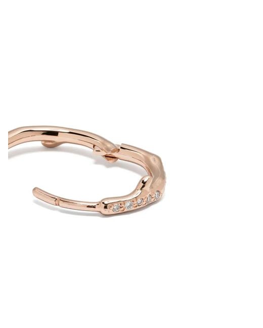 Shaun Leane White 18Kt Rose Vermeil Cherry Branch Single Hoop Earring