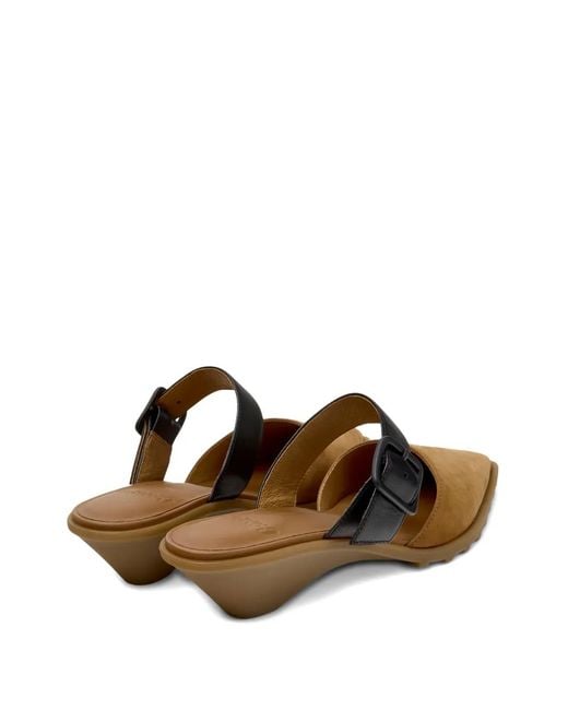 Camper Brown Anita Buckle-Detail Mules