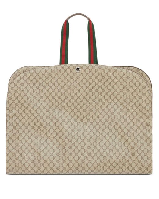 Gucci GG Supreme Garment Bag in Natural Lyst