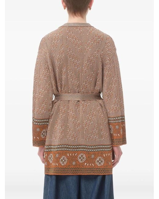 Valentino Garavani Natural Jacquard-Pattern Coat