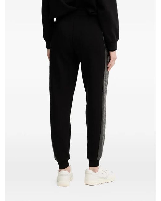 ARMANI EXCHANGE Black Patterned-Side Track Pants