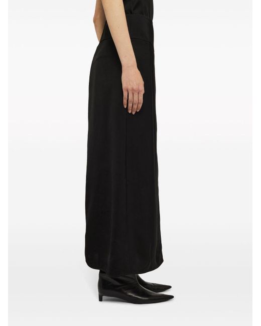 Jil Sander Black A-line High-waisted Maxi Skirt