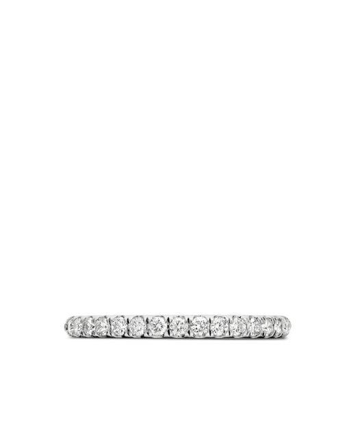 David Yurman White 18Kt Cable Collectibles Diamond Stack Ring (2Mm)