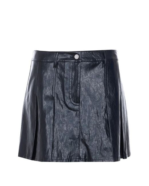 MICHAEL Michael Kors Blue Lateral Zip Mini Skirt