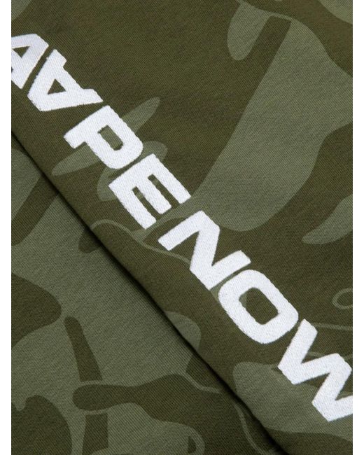 Aape By A Bathing Ape Green Logo-Print Jacquard Shorts for men