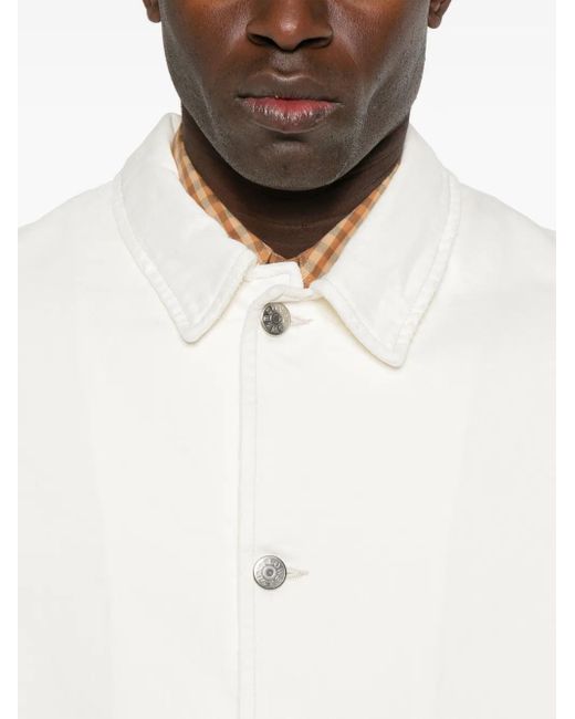 sunflower White Denim Shirt Jacket for men
