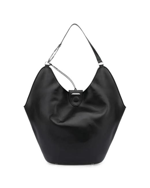 Dondup Black Ring-Detail Tote Bag