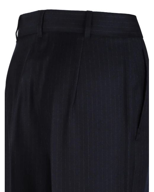 Max Mara Blue Wool Trousers