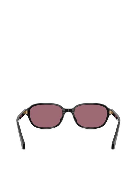 Versace Pink Rectangle-Frame Sunglasses