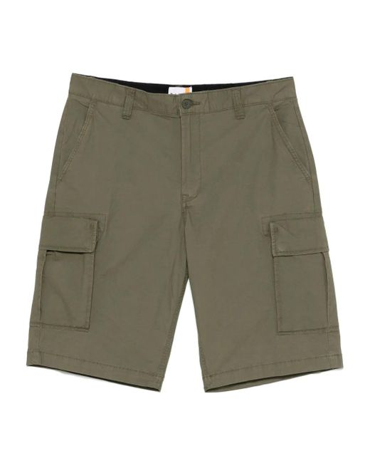 Timberland Green Cotton Cargo Shorts for men