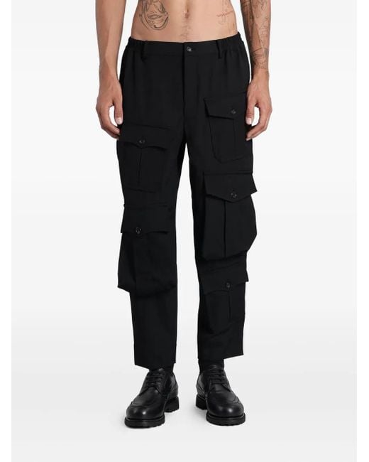 メンズ Comme des Garçons マルチポケット カーゴパンツ Black